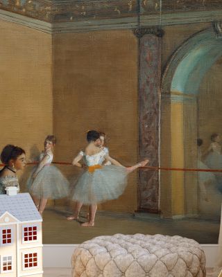 The Dance Foyer at the Opera on the rue Le Peletier Wallpaper