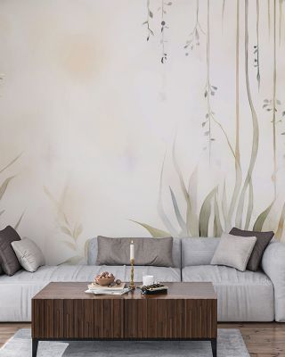 Transparent Garden Fall Floral Wallpaper