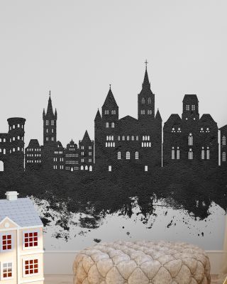 Trier Germany Skyline Black & White Wallpaper