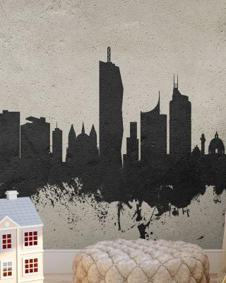 Vienna Austria Skyline Concrete Wallpaper