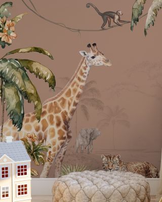 Whimsical Wildlife Blush Animal Wallpaper