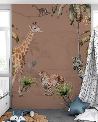 Whimsical Wildlife Blush Animal Wallpaper