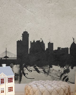Winnipeg Canada Skyline Concrete Wallpaper