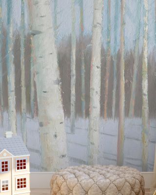 Winter Birch Scenic Wallpaper