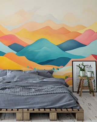 Colorful Hills Landscape Wallpaper