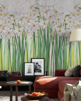 Daffodils Meetup Spring Floral Wallpaper