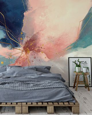 Emerald Ripple Abstract Geometric Wallpaper