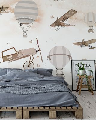 Fly Away With Me Whimsical Bird Wallpaper