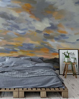 High Desert Sky I Navy Scenic Wallpaper