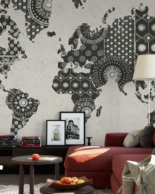Kami Map Vintage-Inspired Wallpaper