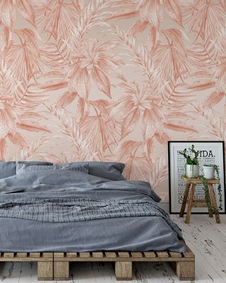 Leaves on Mars Futuristic Botanical Wallpaper