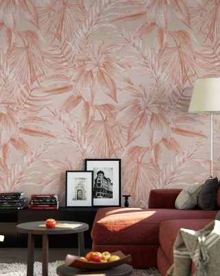 Leaves on Mars Futuristic Botanical Wallpaper