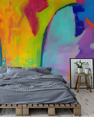 Mixed Eruption Abstract Art Wallpaper