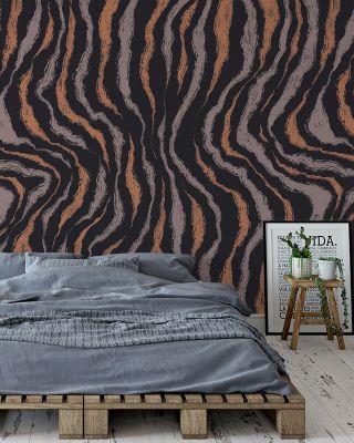 Oil Pastel Fur Textured Wallpaper