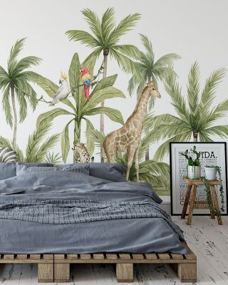 Palm Tree Hideaway Tropical Wallpaper