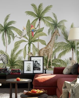 Palm Tree Hideaway Tropical Wallpaper