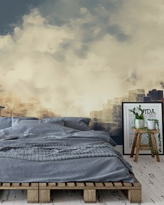 Sunny Cloudy Weather Atmospheric Wallpaper