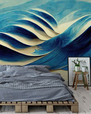 Tactile Waves Ocean-Inspired Wallpaper
