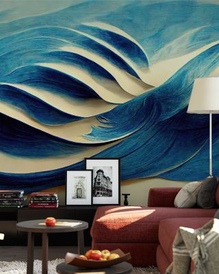 Tactile Waves Ocean-Inspired Wallpaper