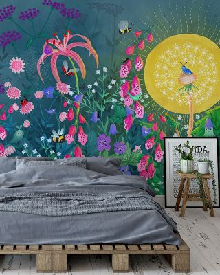 The Playful Garden Whimsical Nature Wallpaper