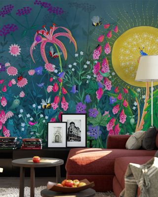 The Playful Garden Whimsical Nature Wallpaper