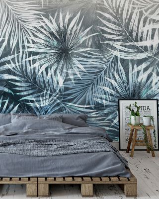Tiger Leaves Exotic Jungle Wallpaper