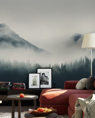 Winter Mountain View Serene Wallpaper