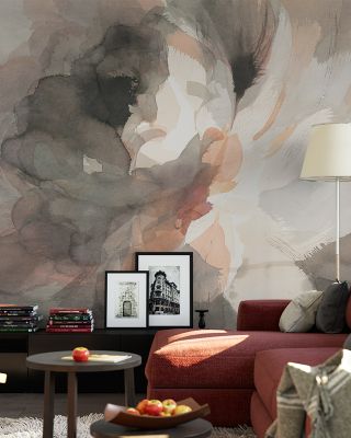 Abstract Peony Wallpaper Mural