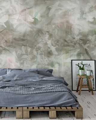 Birds of Freedom Brown Wallpaper Mural