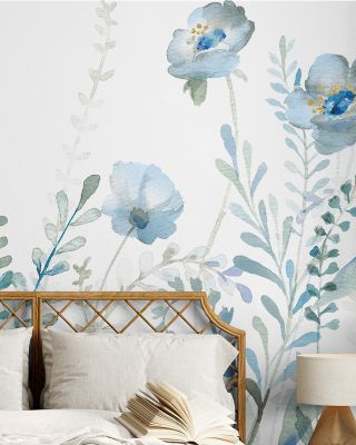 Blues of Summer Trio Wallpaper Mural