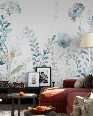 Blues of Summer Trio Wallpaper Mural