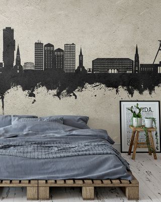 Bochum Germany Skyline Concrete Wallpaper Mural