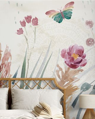 Boho Garden Wings Wallpaper Mural