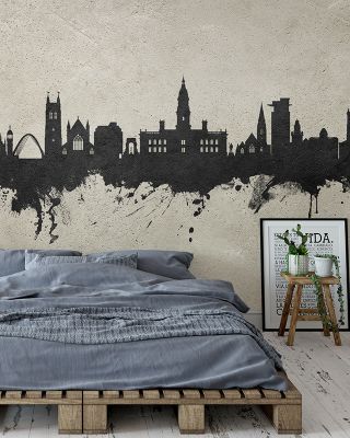 Bolton England Skyline Concrete Wallpaper Mural