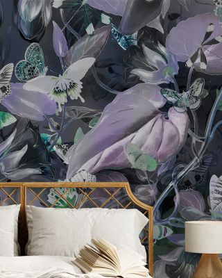 Butterfly Paradise Warm Wallpaper Mural