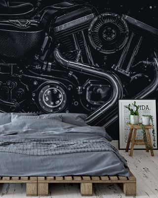 CC Bike Engine Wallpaper Mural