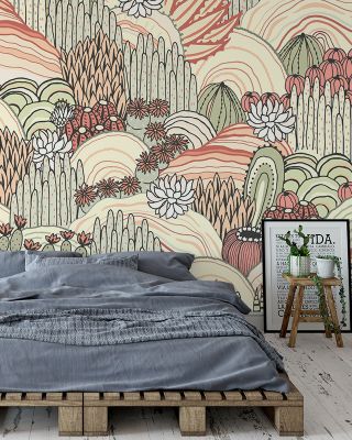 Cactai Hills Wallpaper Mural