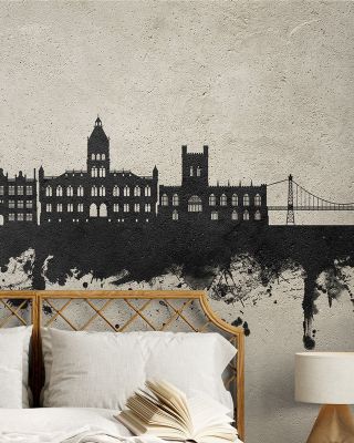 Chester England Skyline Concrete Wallpaper Mural