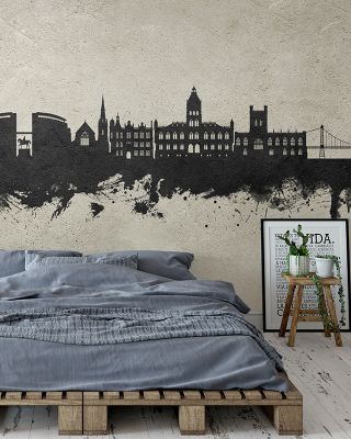 Chester England Skyline Concrete Wallpaper Mural