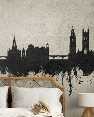 Cork Ireland Skyline Concrete Wallpaper Mural