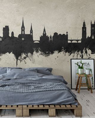 Cork Ireland Skyline Concrete Wallpaper Mural