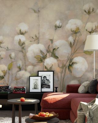 Cotton Field Wallpaper Mural