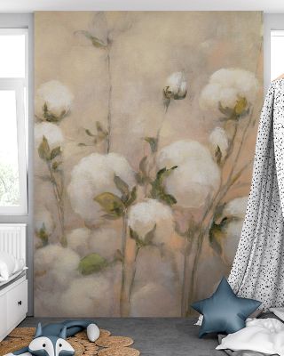 Cotton Field Wallpaper Mural
