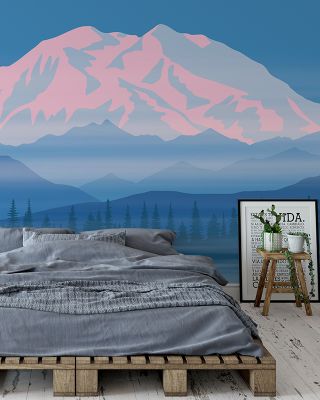 Denali Illustration Wallpaper Mural