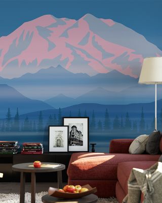 Denali Illustration Wallpaper Mural