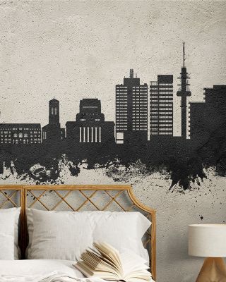 Duisburg Germany Skyline Concrete Wallpaper Mural
