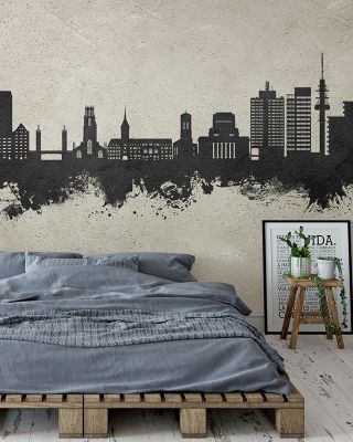 Duisburg Germany Skyline Concrete Wallpaper Mural