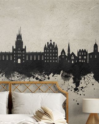 Egham England Skyline Concrete Wallpaper Mural