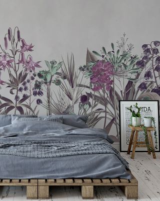 Field of Dreams Purple Wallpaper Mural