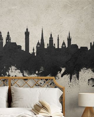 Glasgow Scotland Skyline Concrete Wallpaper Mural
